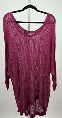 LYS Mesh Scoop Neck Top Blouse - Plus Size 2X
